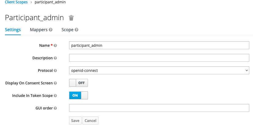 Participant Admin Scope