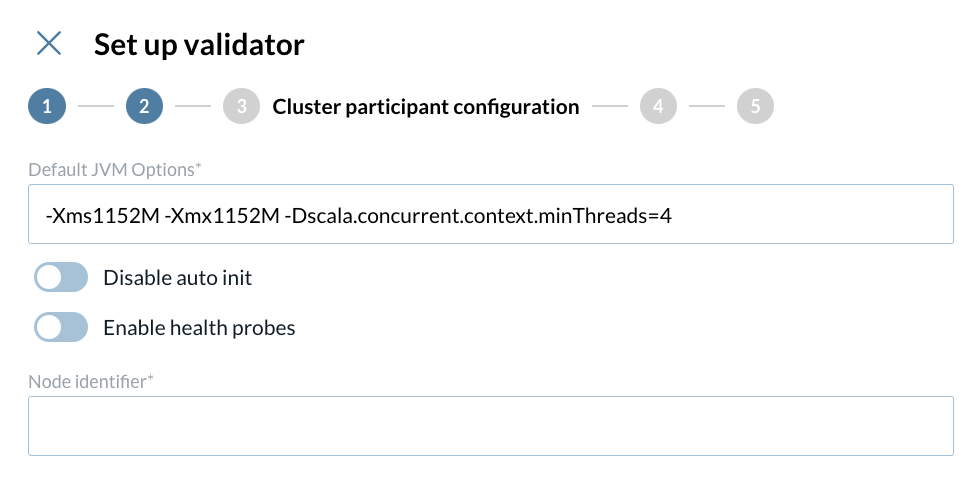 Provide Cluster Participant Settings