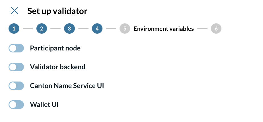 Provide Validator Environment Variables