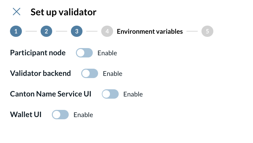 Provide Validator Environment Variables