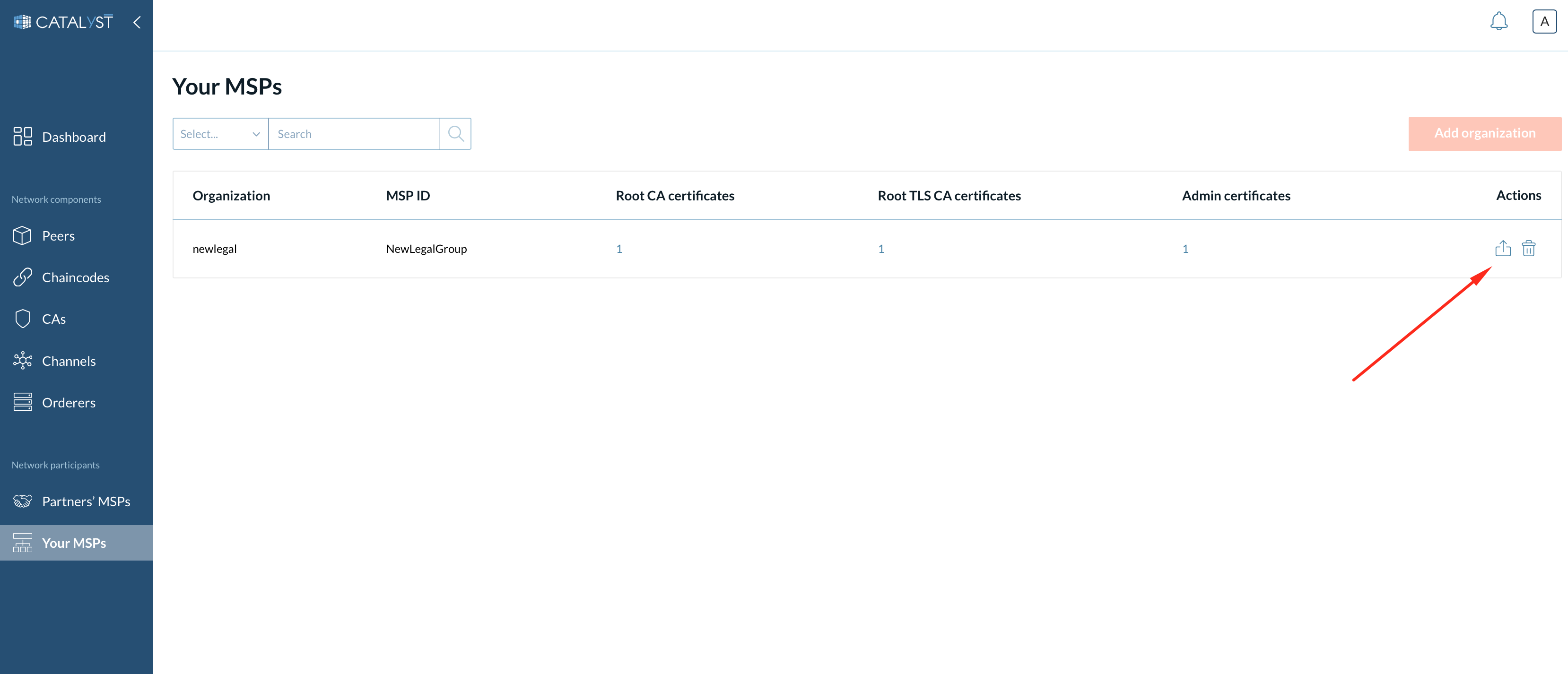 Export MSP JSON file