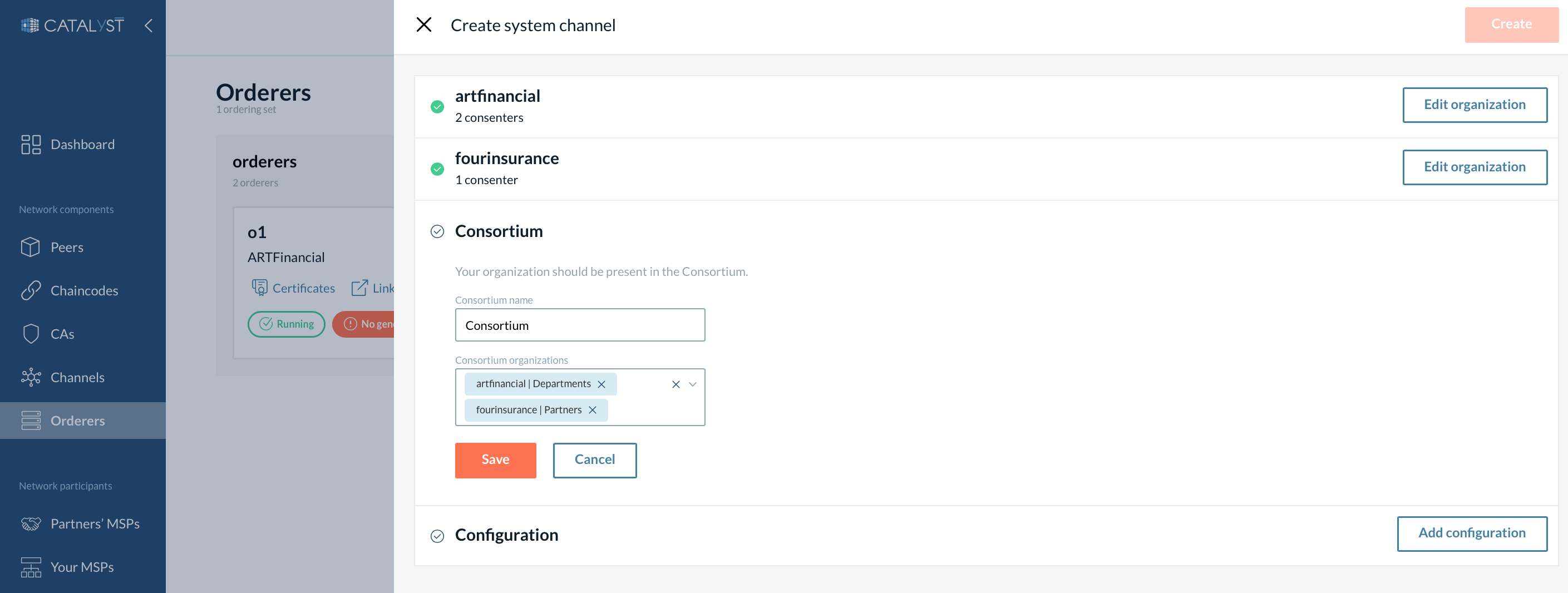 Add organizations to the consortium