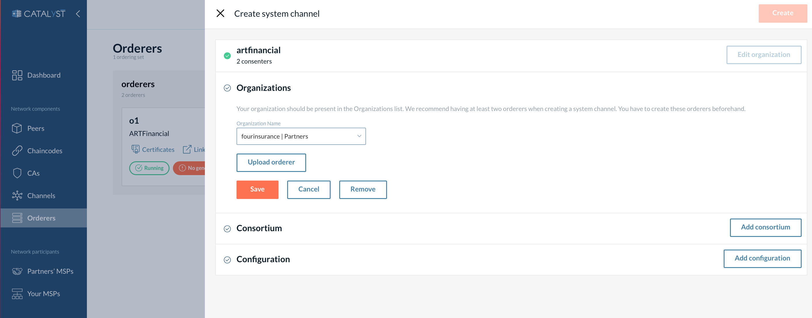 Add a partner organization to a system channel