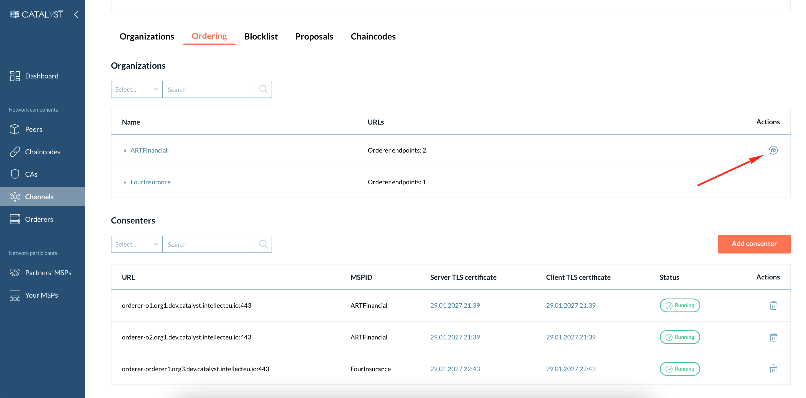 Update ordering endpoints